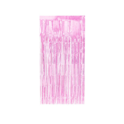 CORTINA METALIZADA ROSADA