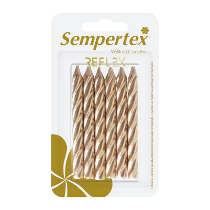 VELA ESPIRAL DORADO DELUXE