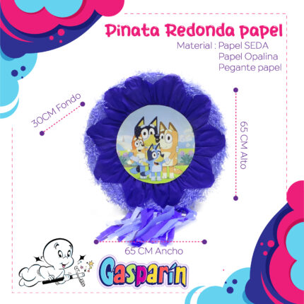 PIÑATA REDONDA BLUEY