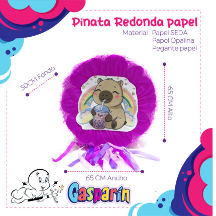 PIÑATA REDONDA CAPIBARA