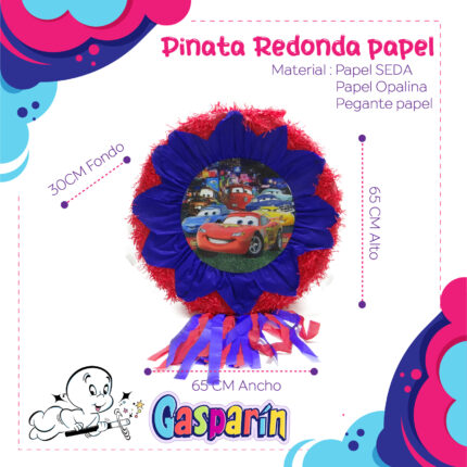 PIÑATA REDONDA CARS