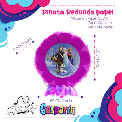 PIÑATA REDONDA FROZEN