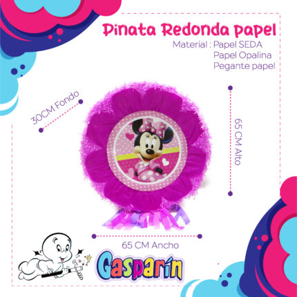 PIÑATA REDONDA MINNIE