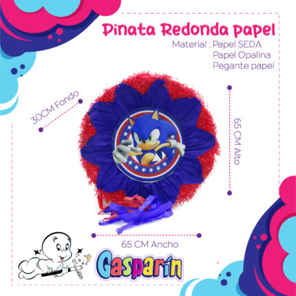 PIÑATA REDONDA SONIC