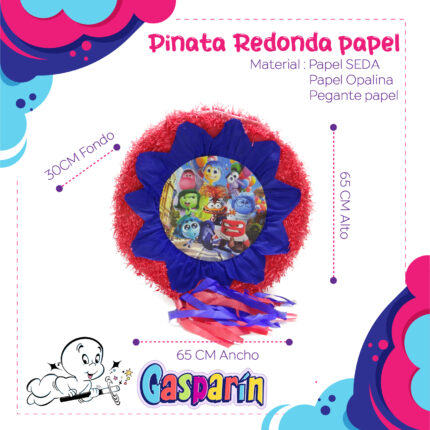 PIÑATA REDONDA INTENSAMENTE
