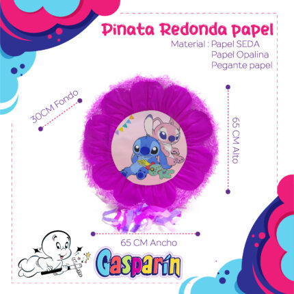 PIÑATA REDONDA LILO Y STICH