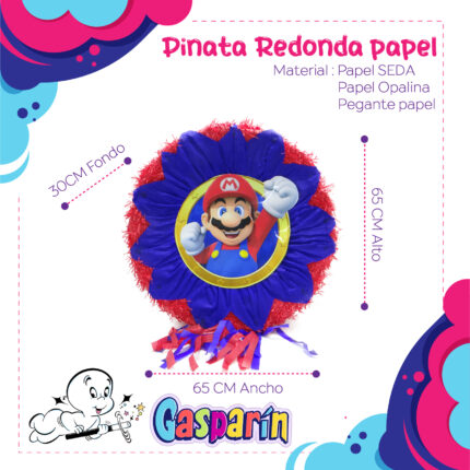 PIÑATA REDONDA SUPER MARIO