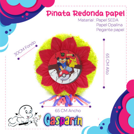 PIÑATA REDONDA POKEMON