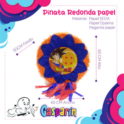 PIÑATA REDONDA DRAGON BALL Z
